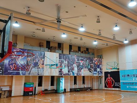 深圳龙岗青少年篮球训练馆灯光改造